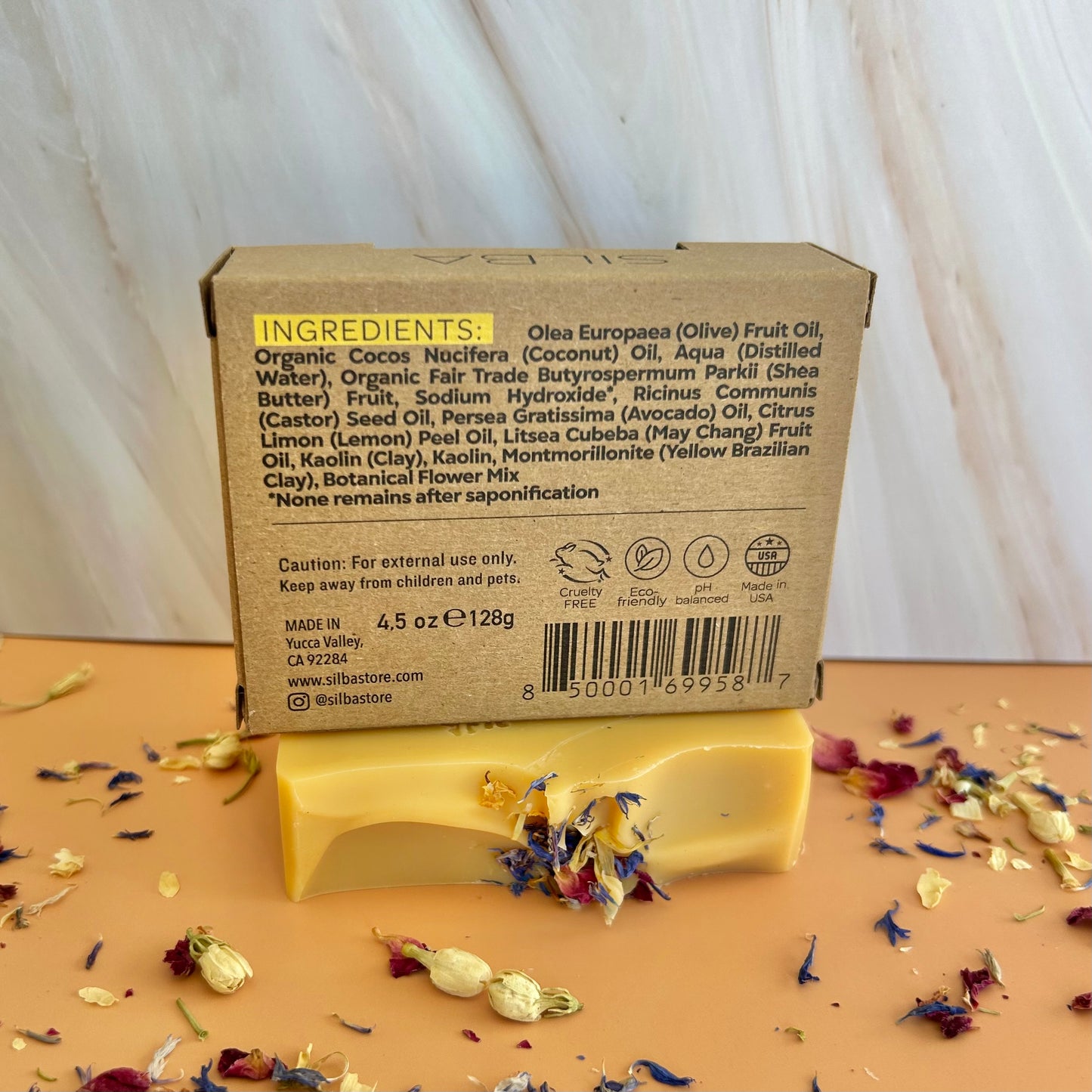 Crispy Lemonade Soap with ingredient information