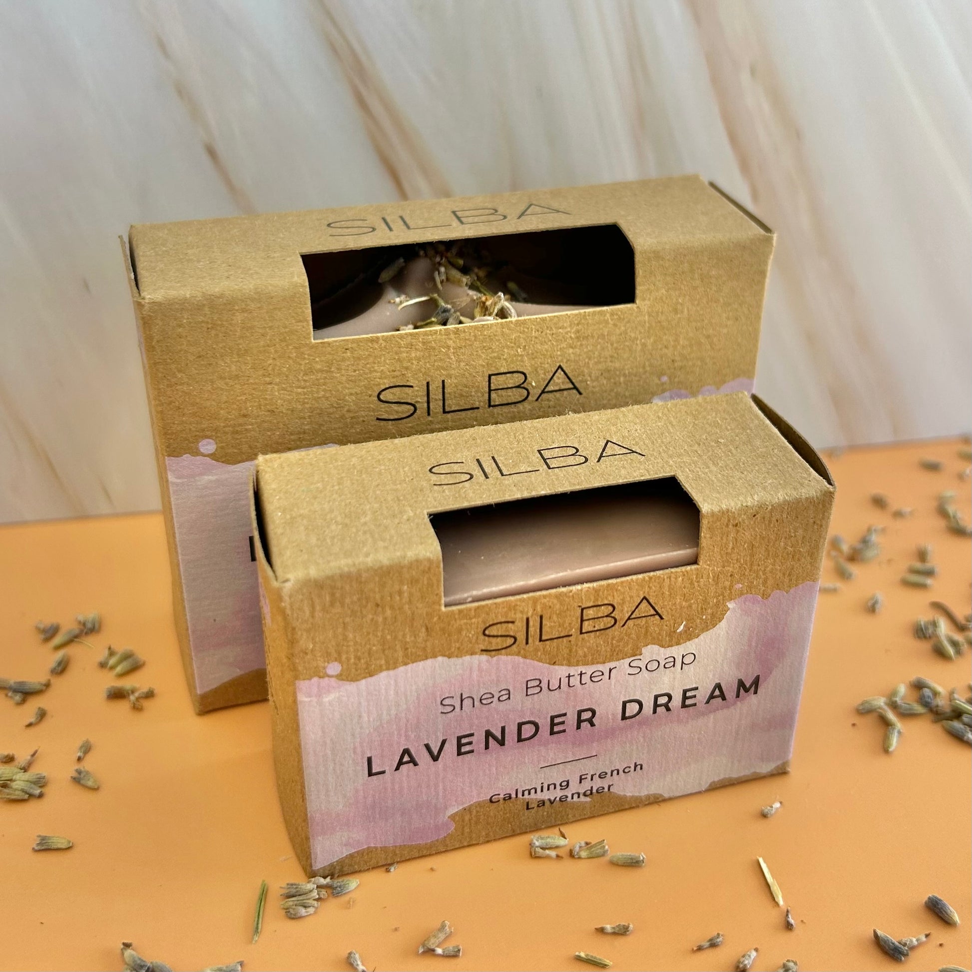 Lavender Dream Soap with soap box and cutout