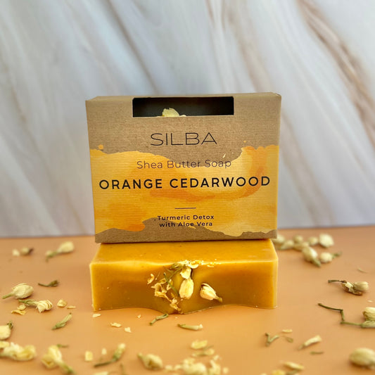 Orange Cedarwood Soap with Jasmine Flowers