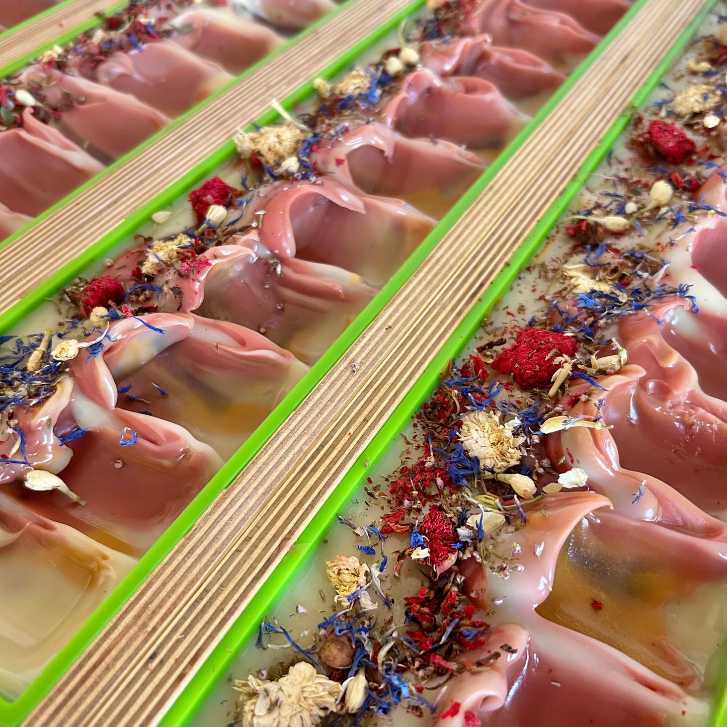 Desert Superbloom Soap after poured into the soap mold
