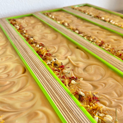Orange Blossom Soap after poured into the mold