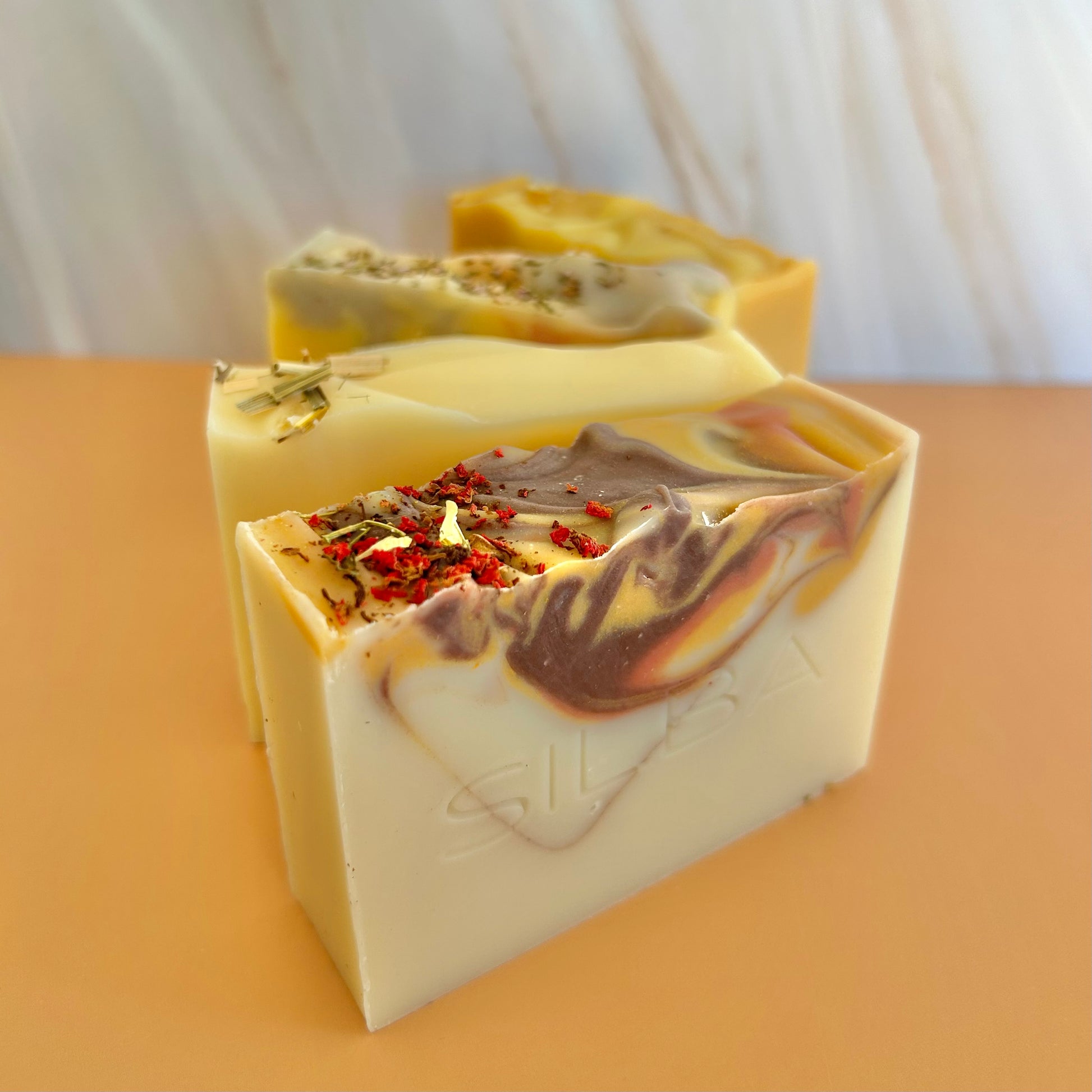 Spring Soaps all lined up